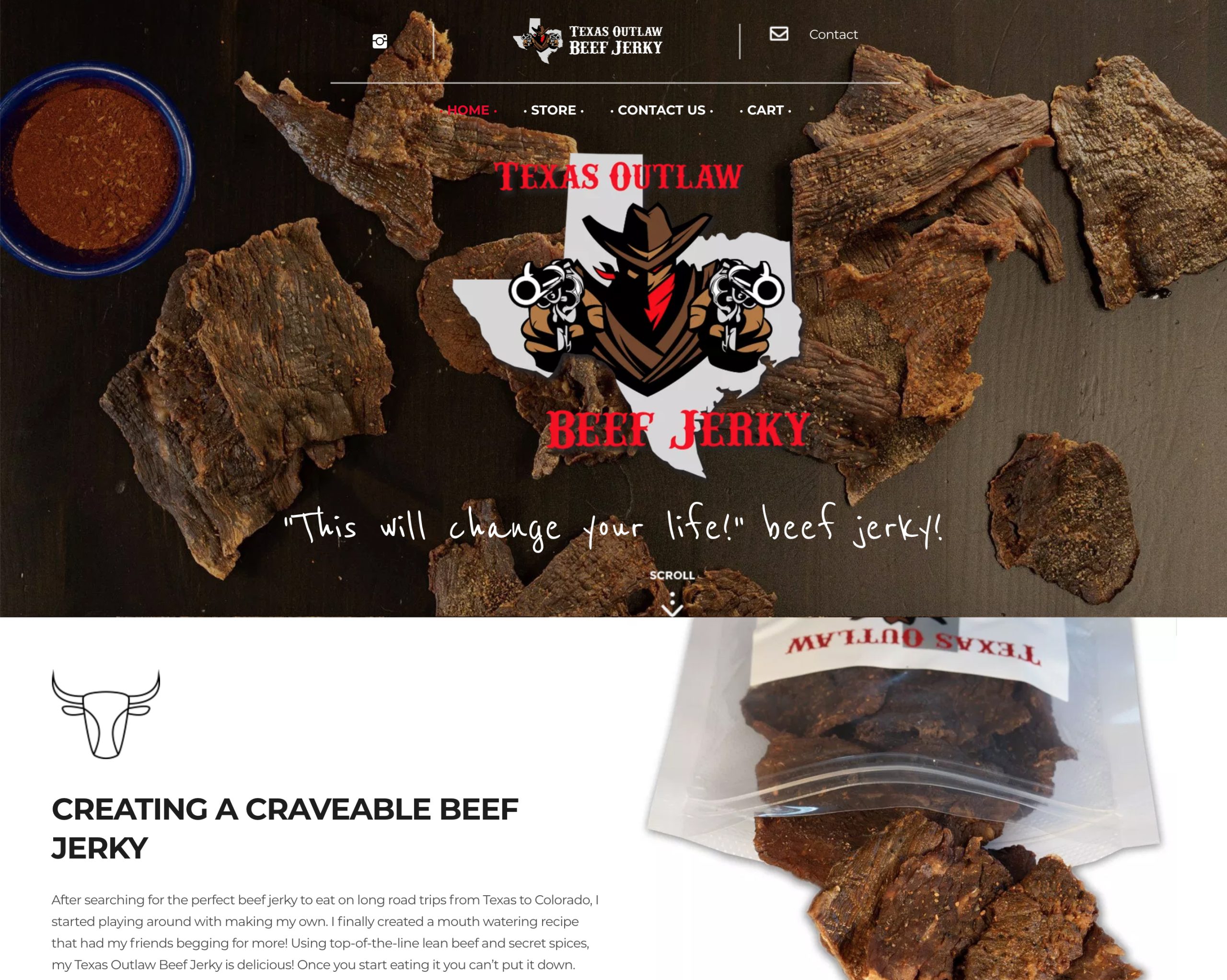 2 texas outlaw beef jerky