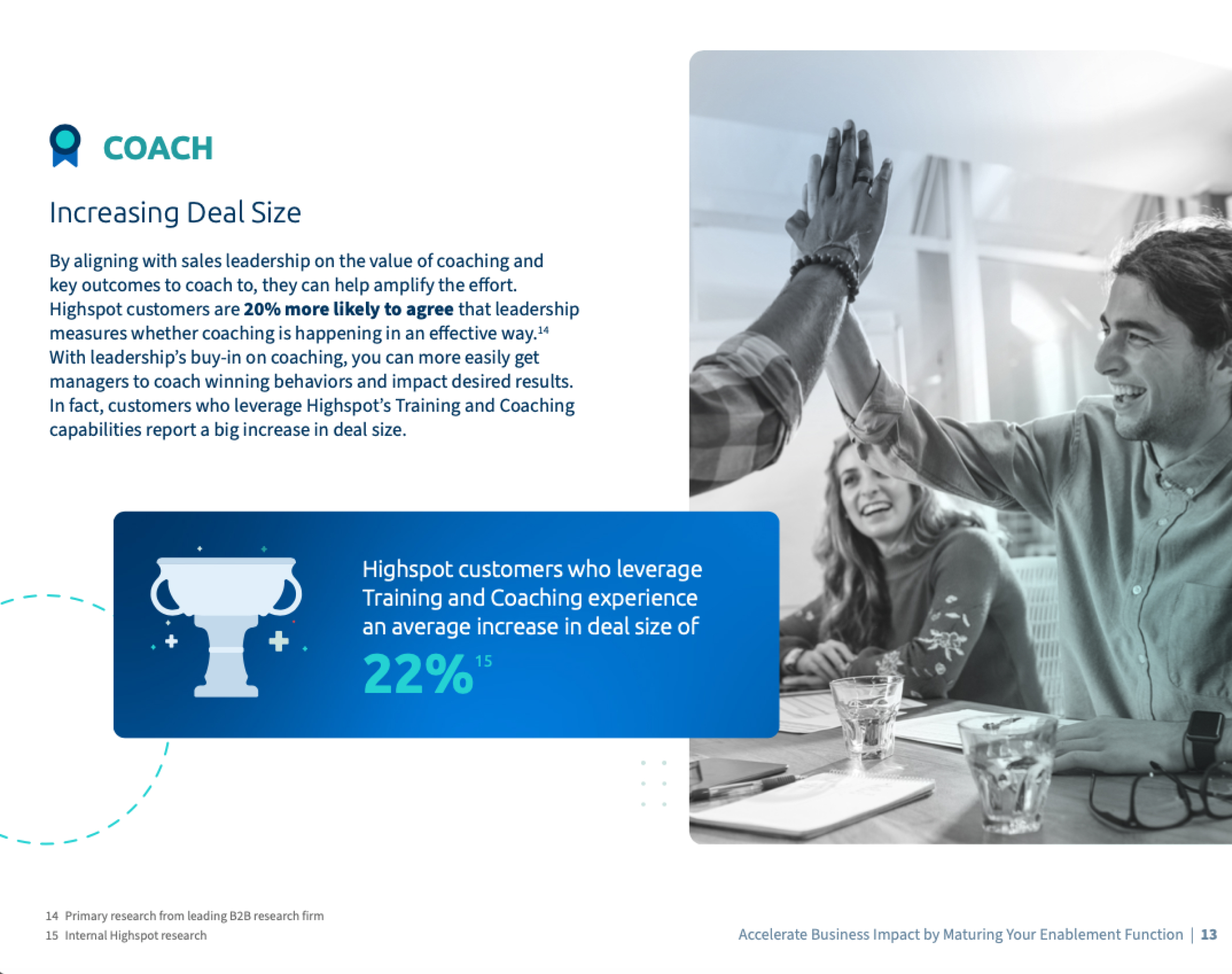 Coaching page from an ebook