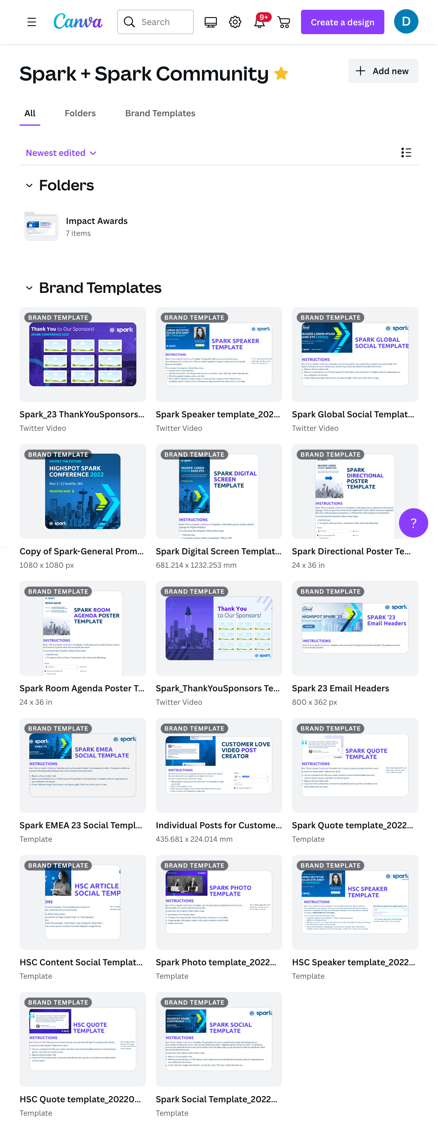 Spark community Canva mobile