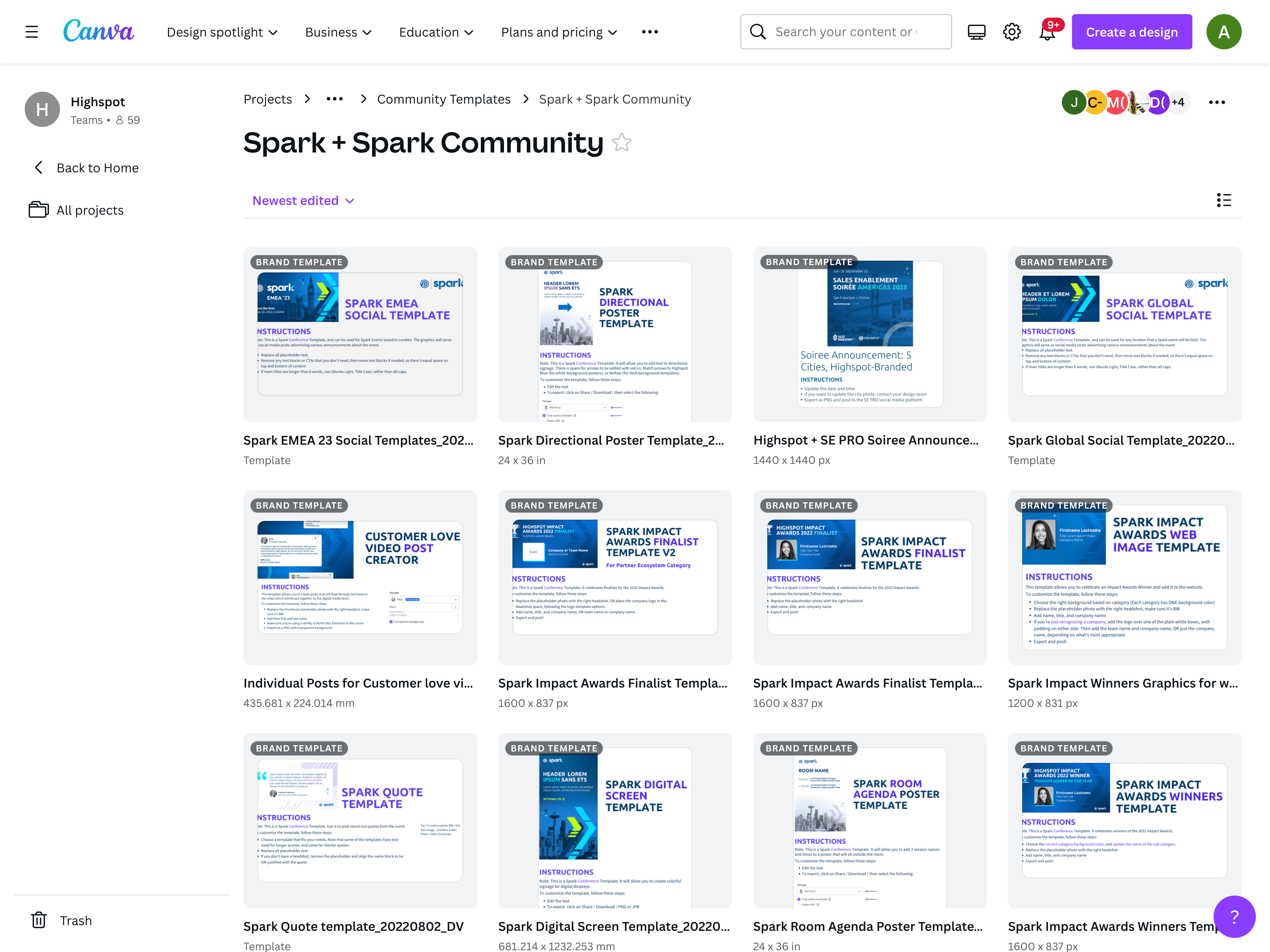 Spark on Canva