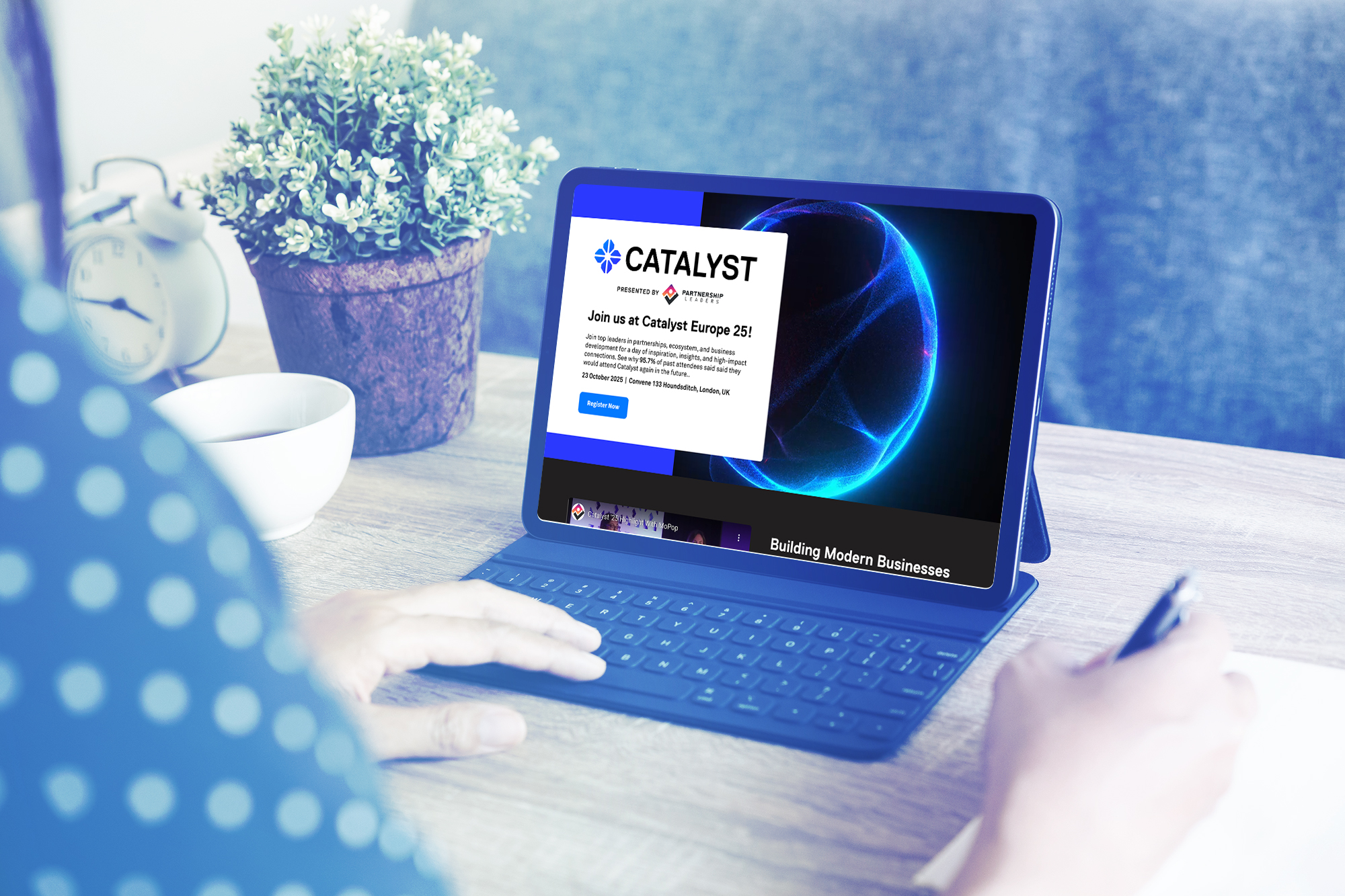 Mockup. Blank digital tablet in the hands of Asian women, Tablet computer white screen. Businesswoman work from home